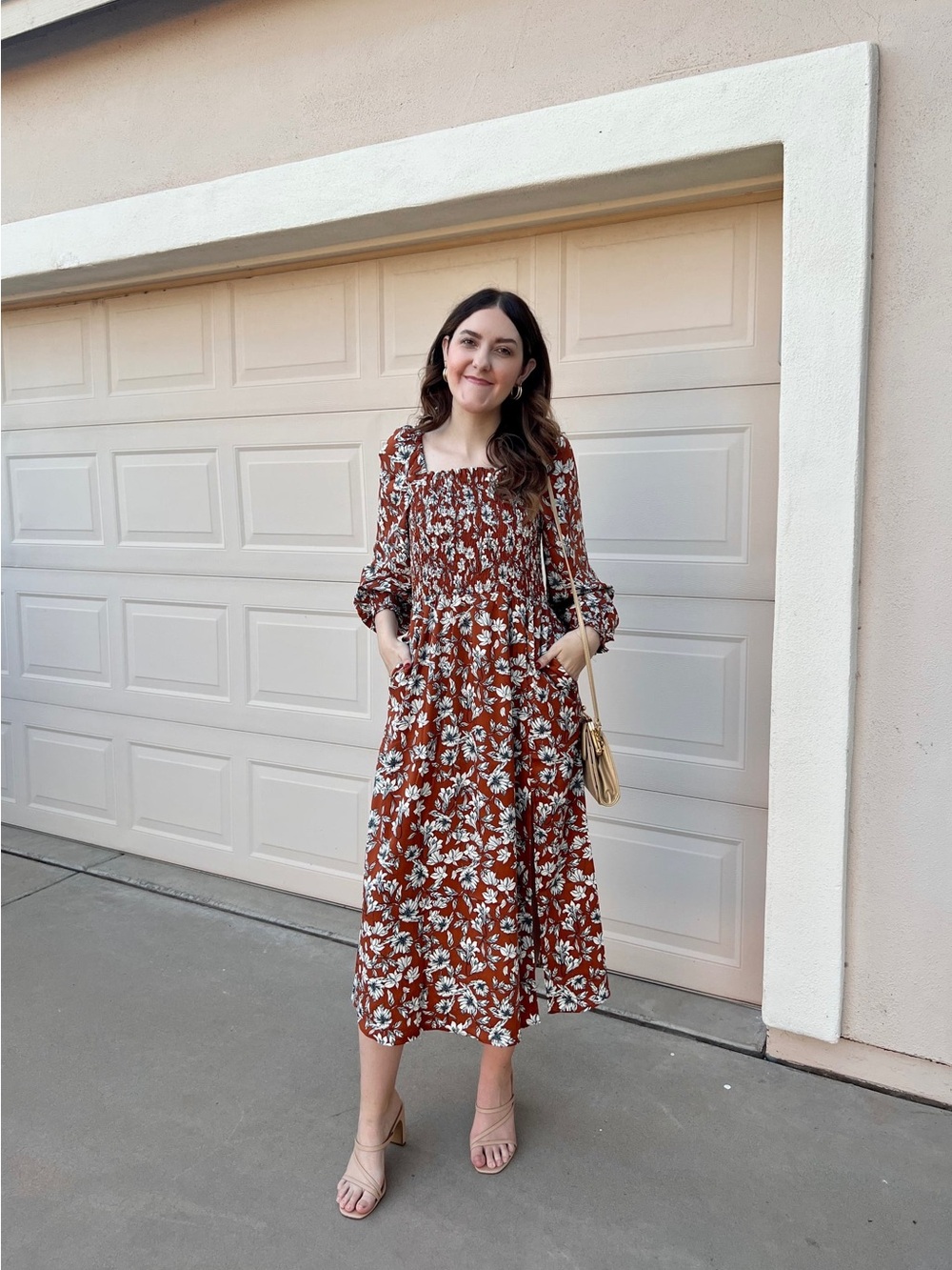 La Ligne x Target Floral Smocked Bodice Midi Dress